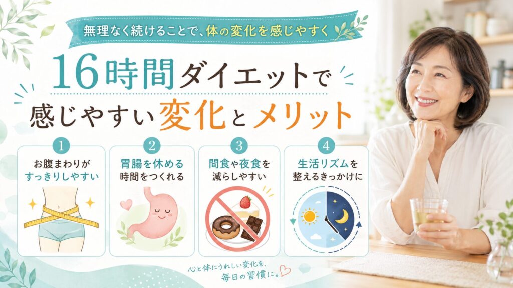 「頑張っても痩せない…」50代女性のための16時間ダイエット|無理なく続くファスティング習慣と成功のコツ 5 酵素のちから 16時間ダイエットのメリット