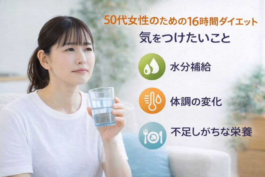 50代女性：16時間ダイエットで気を付けること