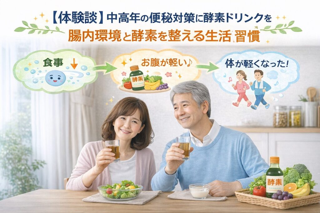 中高年の便秘は酵素不足が原因?腸内環境を整えて自然なお通じを取り戻す方法 4 酵素のちから 便秘対策体験談