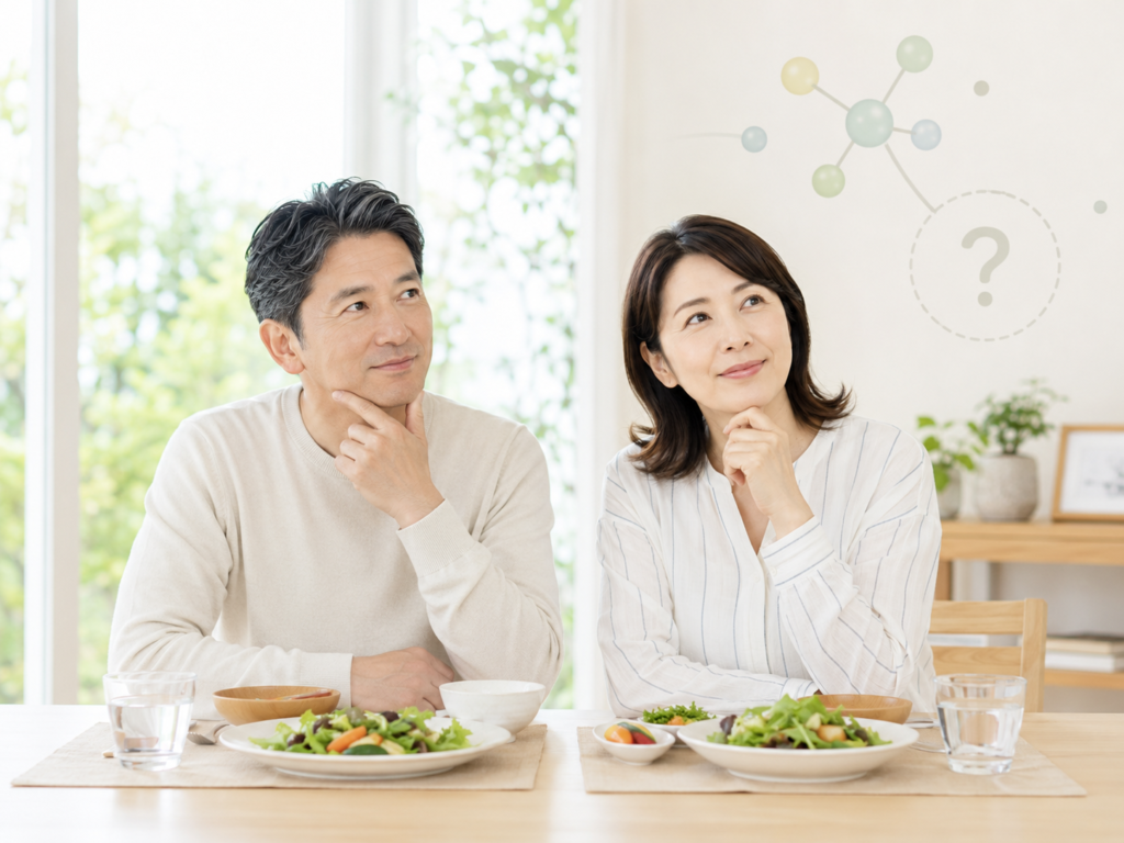 年齢と酵素の再利用力の関係について考える中高年夫婦