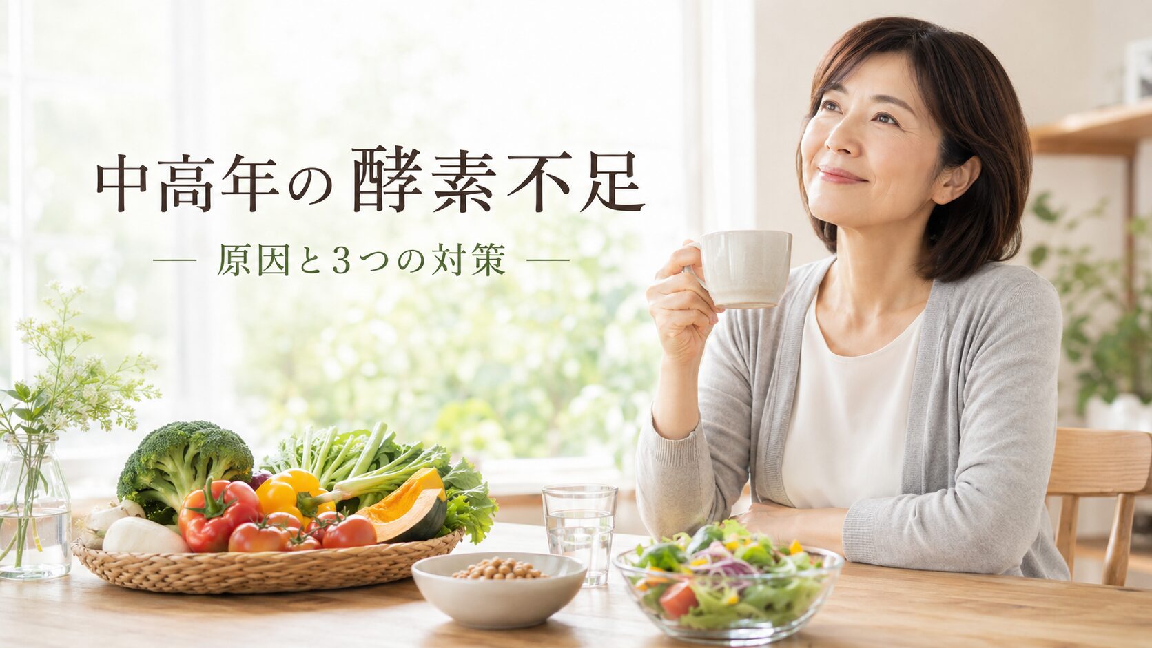 中高年の酵素不足対策と健康的な食生活