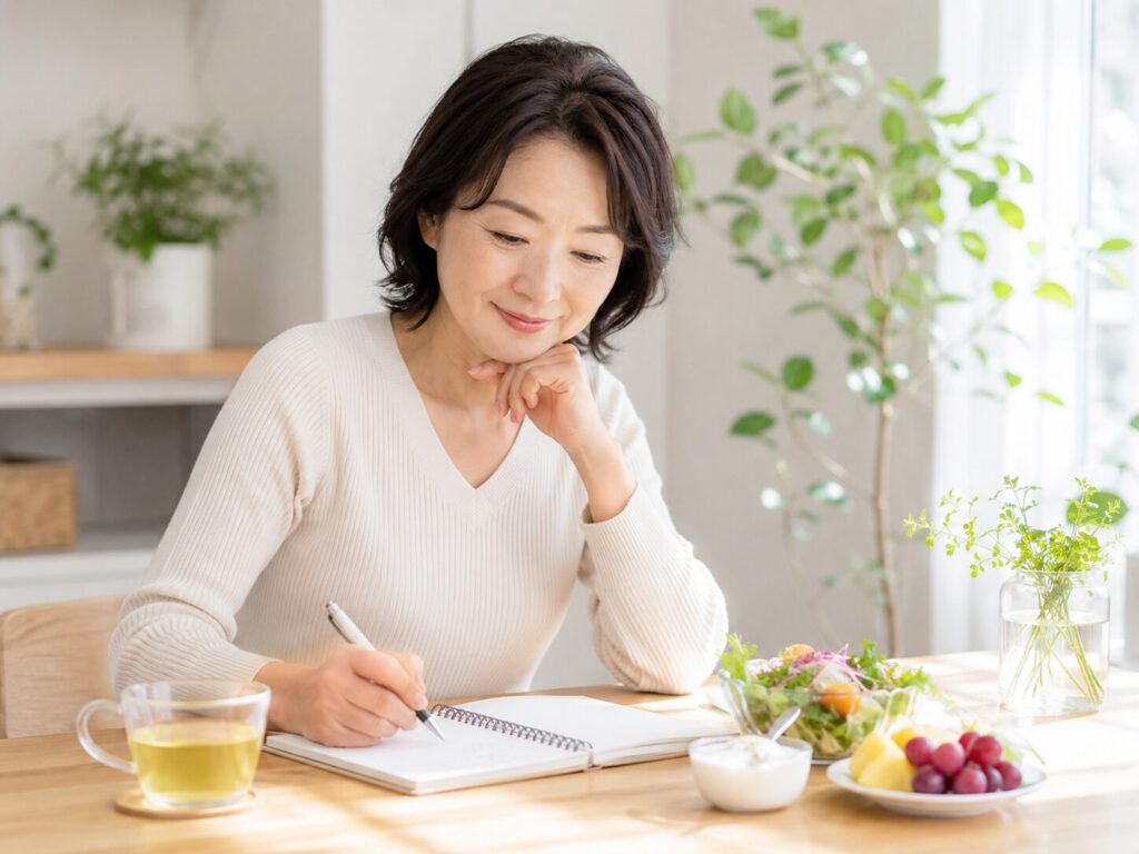 食品や酵素ドリンクとの付き合い方を考える中高年女性