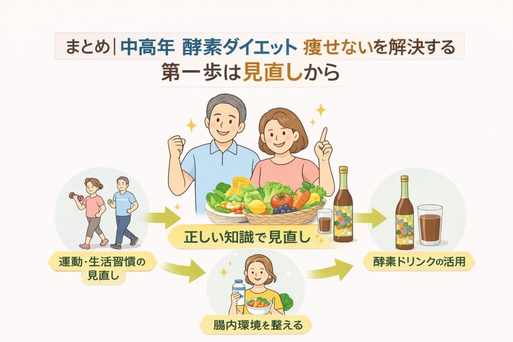 中高年の酵素ダイエットがうまくいかない理由は「見直し」にあり