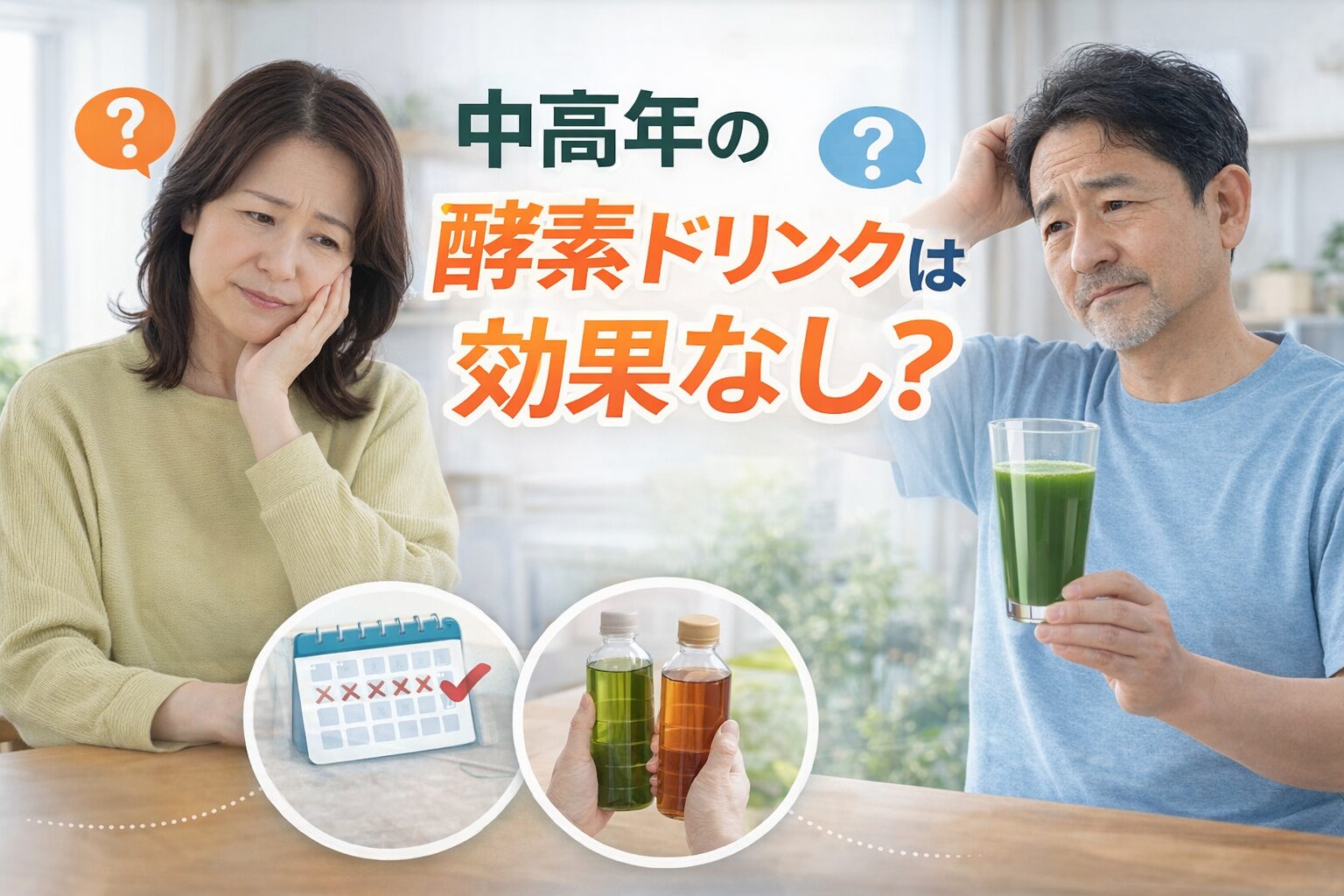 中高年の酵素ドリンクは効果なし？