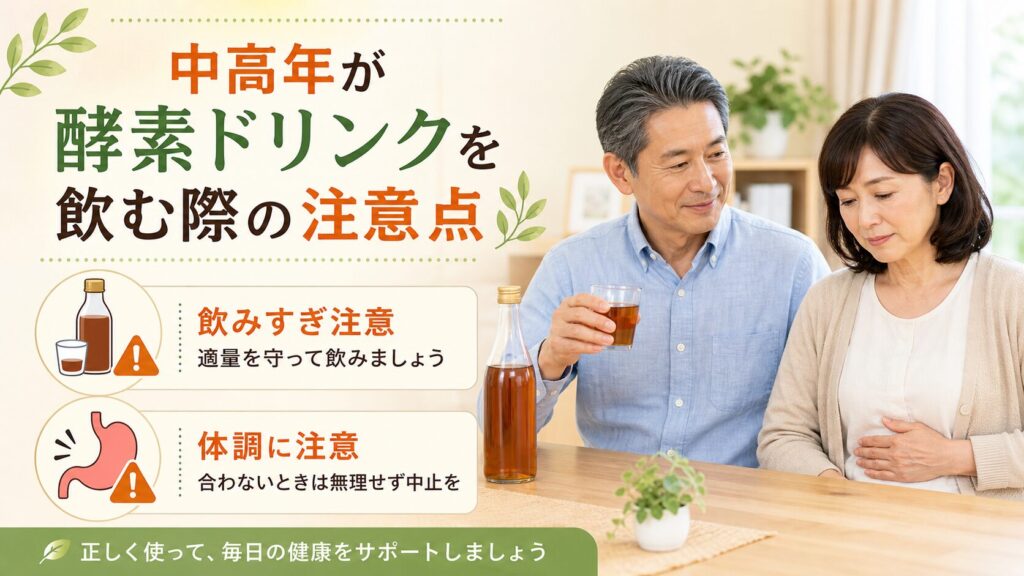 中高年が酵素ドリンクを飲む際の注意点とは