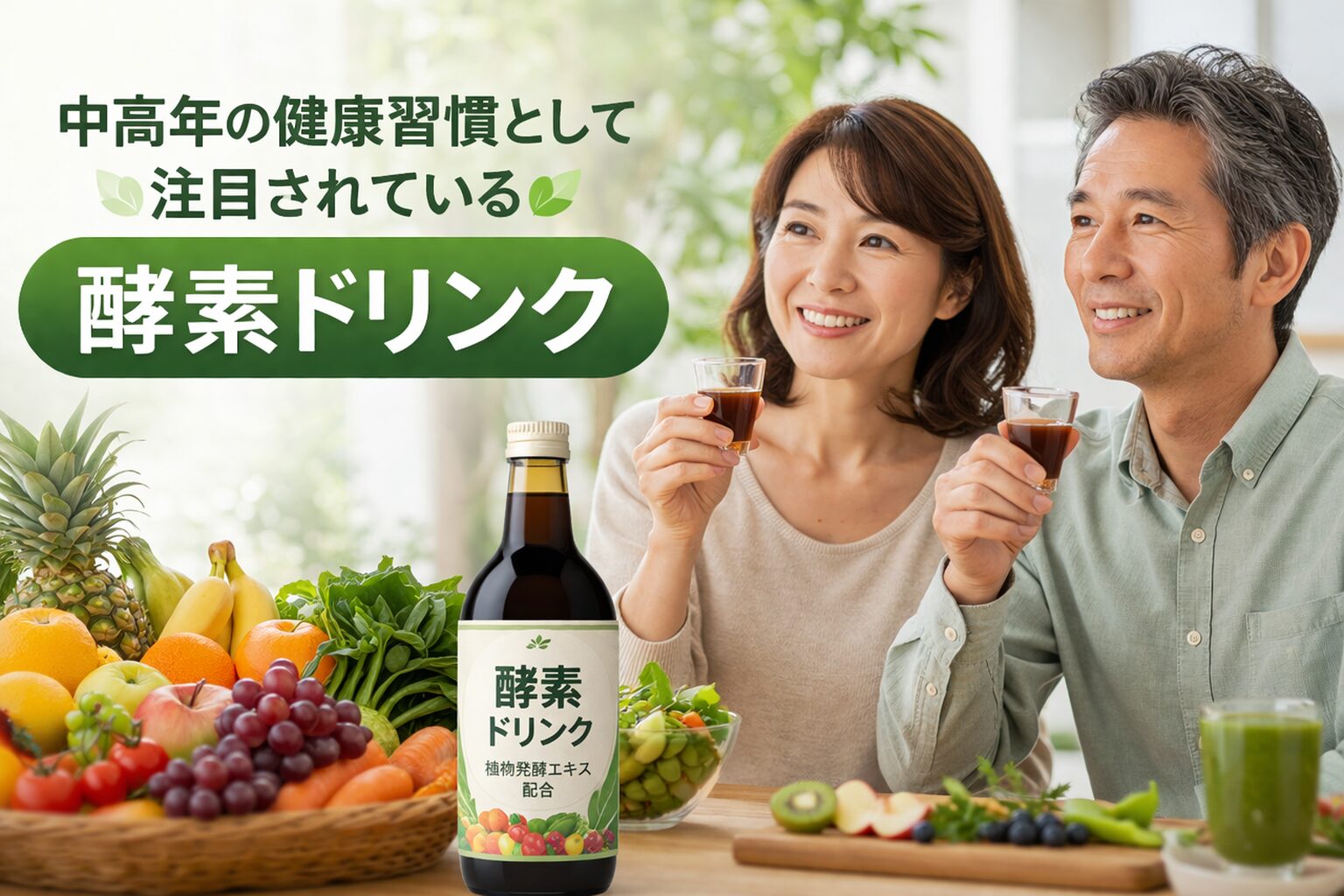 40代の健康を守る酵素の力とは?疲れ・代謝・腸内環境を整える健康効果と取り入れ方 7 酵素のちから chukounen kouso drink 投稿 酵素のちから