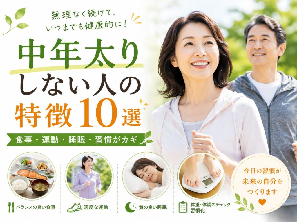 中年太り予防のための習慣