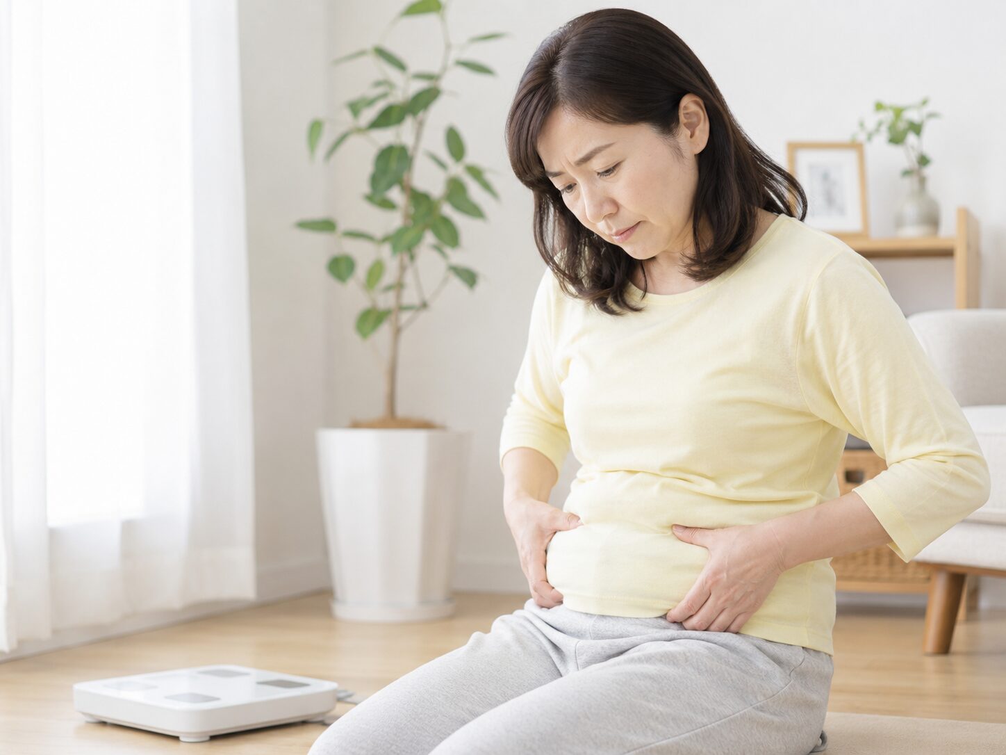 ダイエットしても痩せないと悩む女性