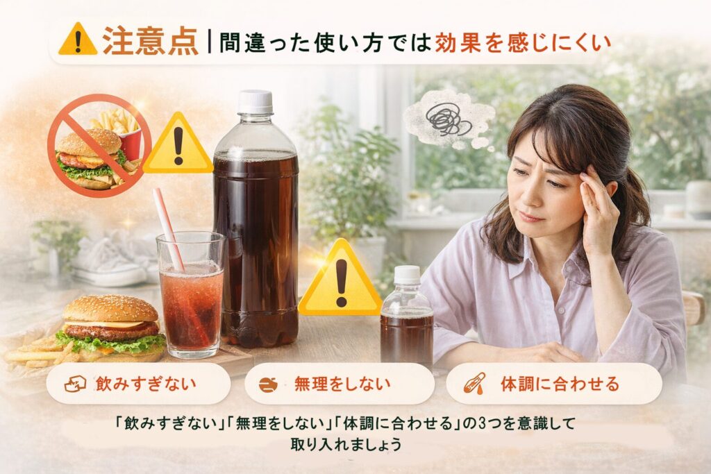 効果を感じるための注意点