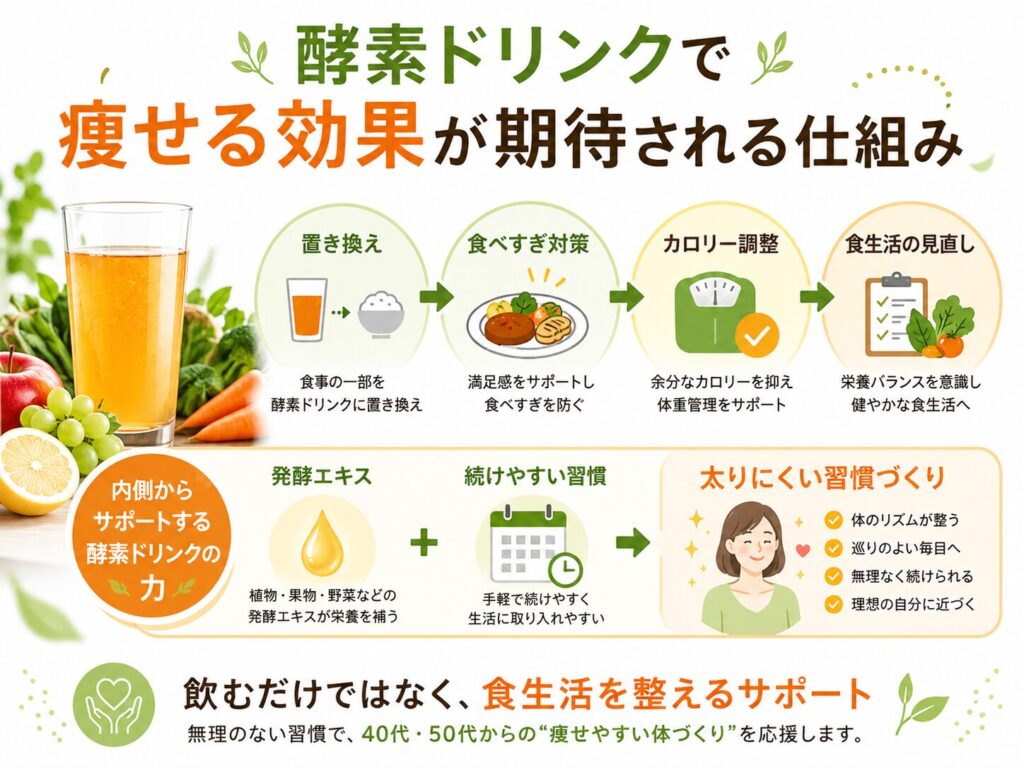 酵素ドリンクで痩せる効果、その仕組みとは