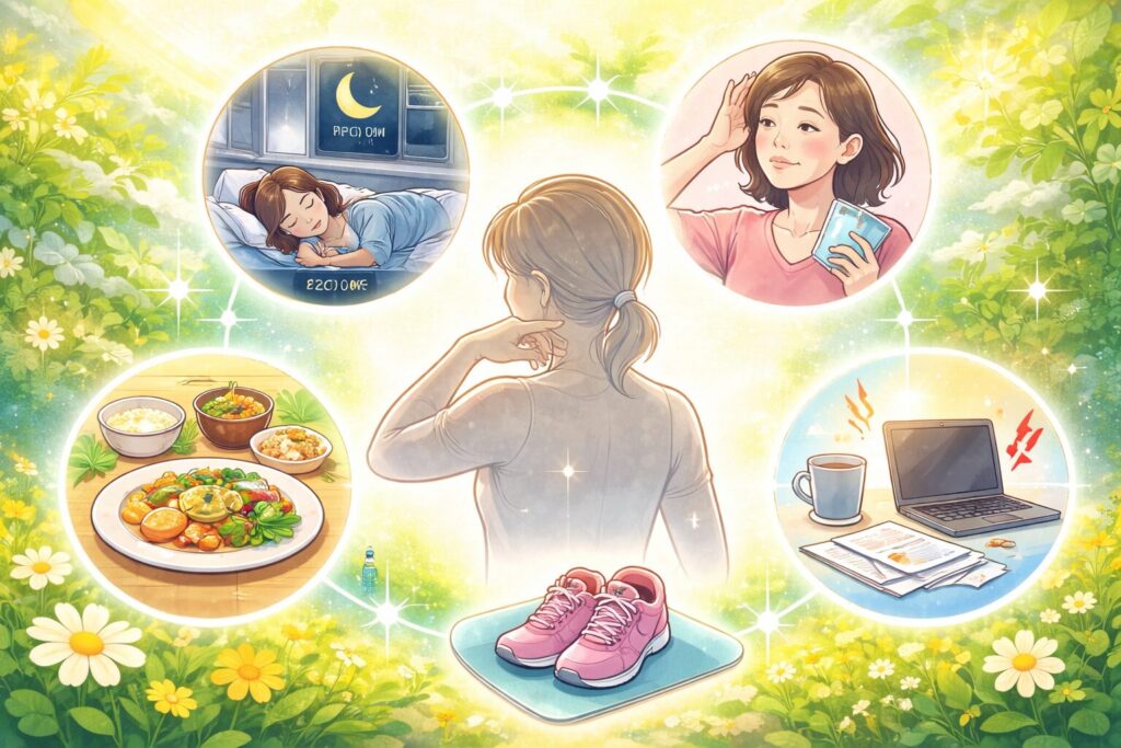 体調不調を感じやすい理由を思い起こす40代女性