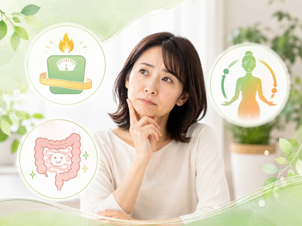 40代で酵素ダイエットをしても痩せない理由|“やり方のズレ”と正しい整え方 2 酵素のちから ダイエットしても痩せないと悩んでいる女性
