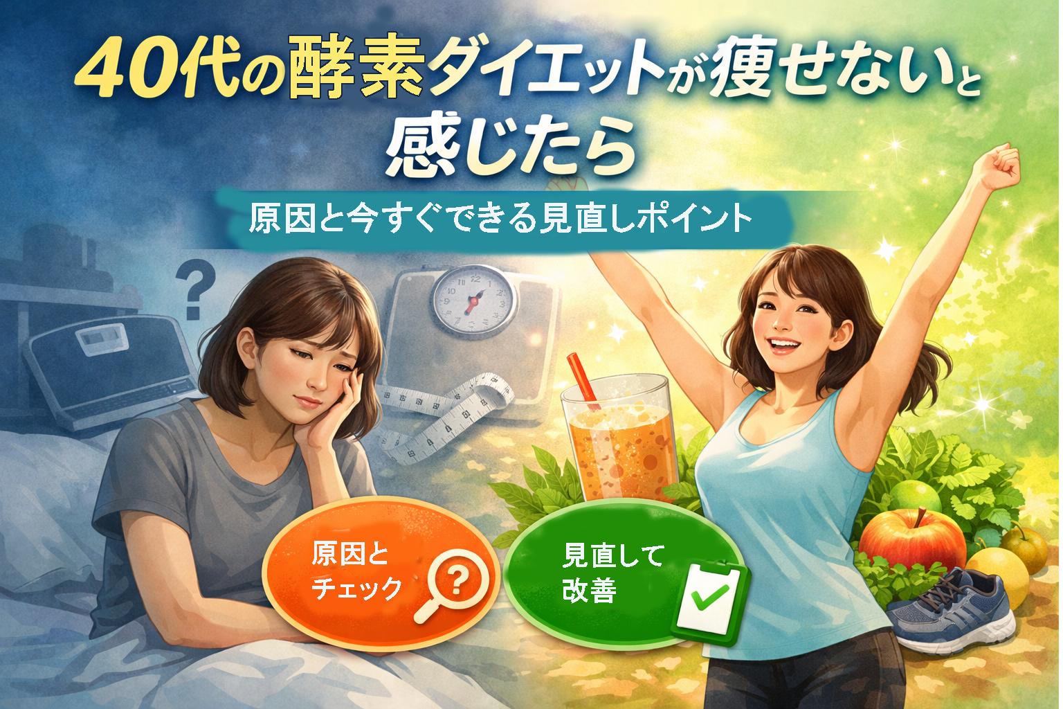 40代酵素ダイエットで痩せない理由と見直し