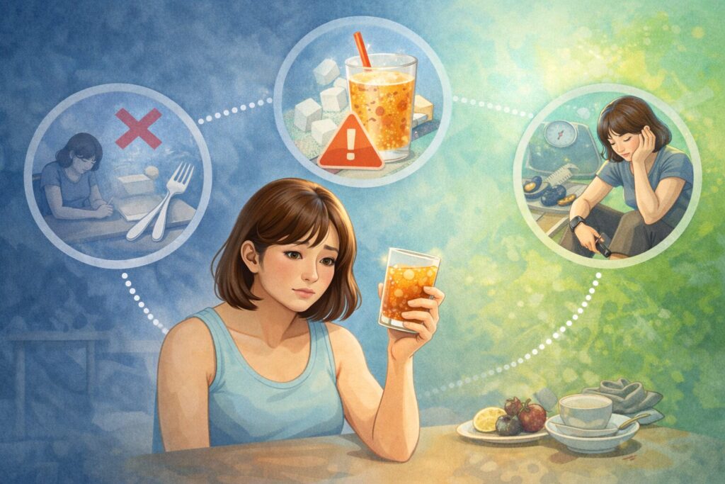 40代の酵素ダイエットが痩せないのは“やり方のズレ”|原因と正しい整え方 4 酵素のちから 40代がやりがちな酵素ダイエットの失敗