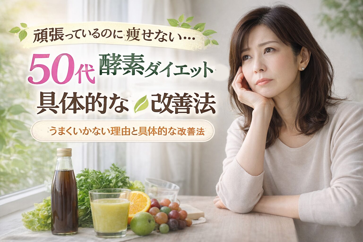 50代 酵素ダイエットで痩せない