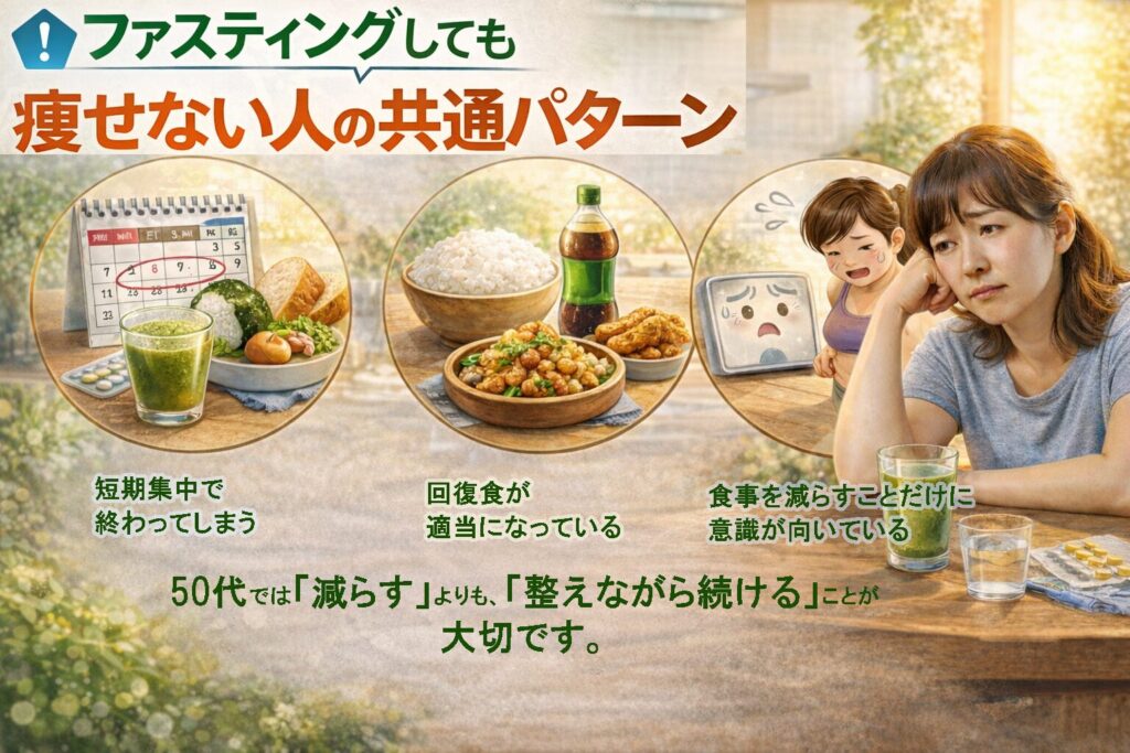 ファスティングしても痩せない人の共通パターン