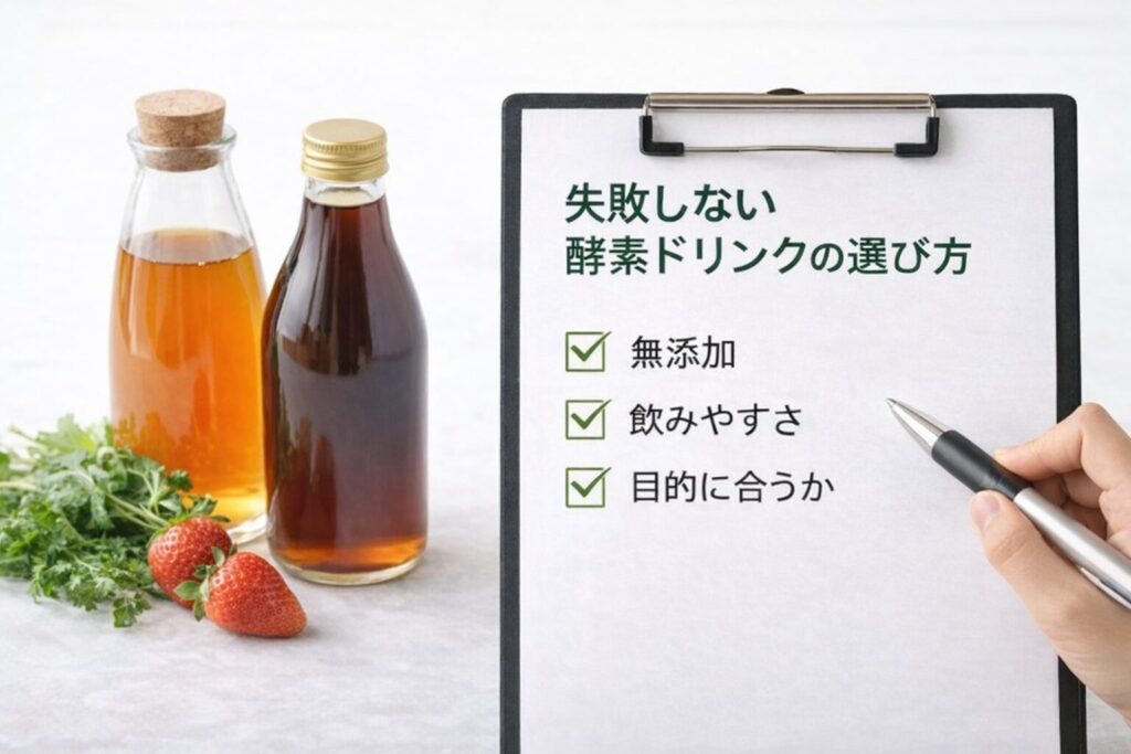 中高年におすすめの酵素ドリンク比較5選|失敗しない選び方ガイド 2 酵素のちから 失敗しない酵素ドリンクの選び方リスト