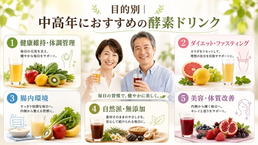 目的別おすすめ酵素ドリンク