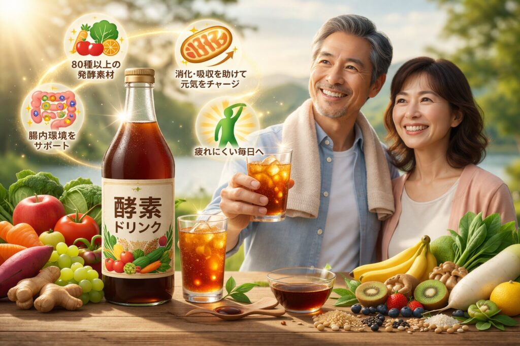 中高年に注目 酵素ドリンク