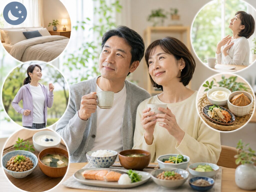 健康的な暮らしのコラージュ