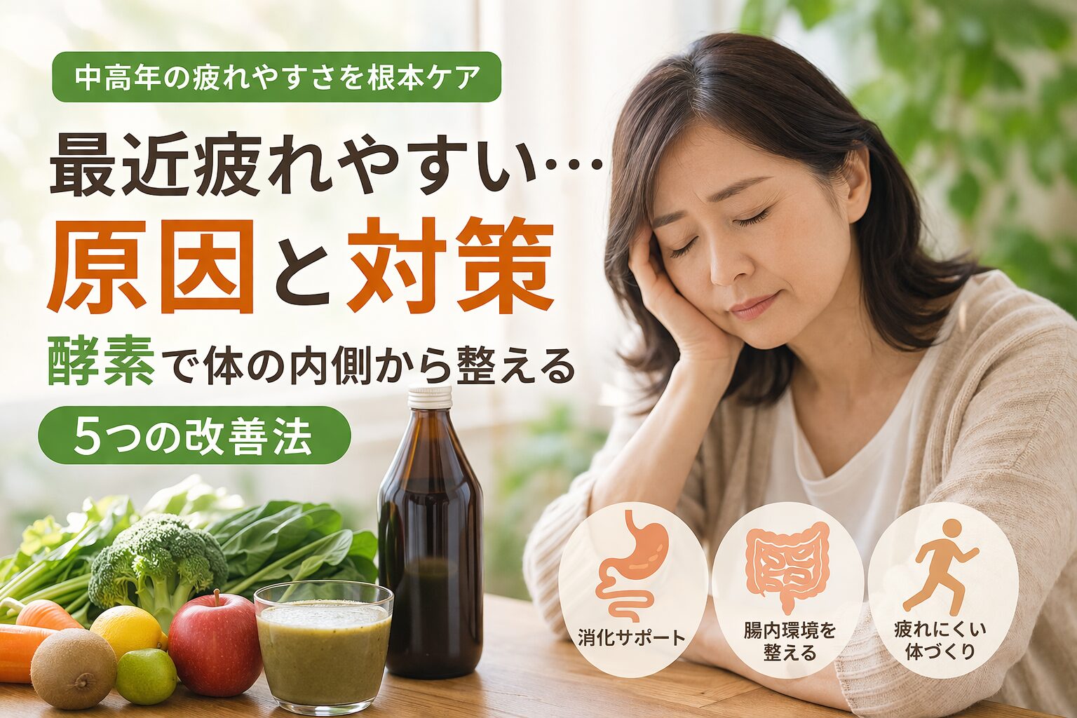 中高年 疲れやすい 原因と対策