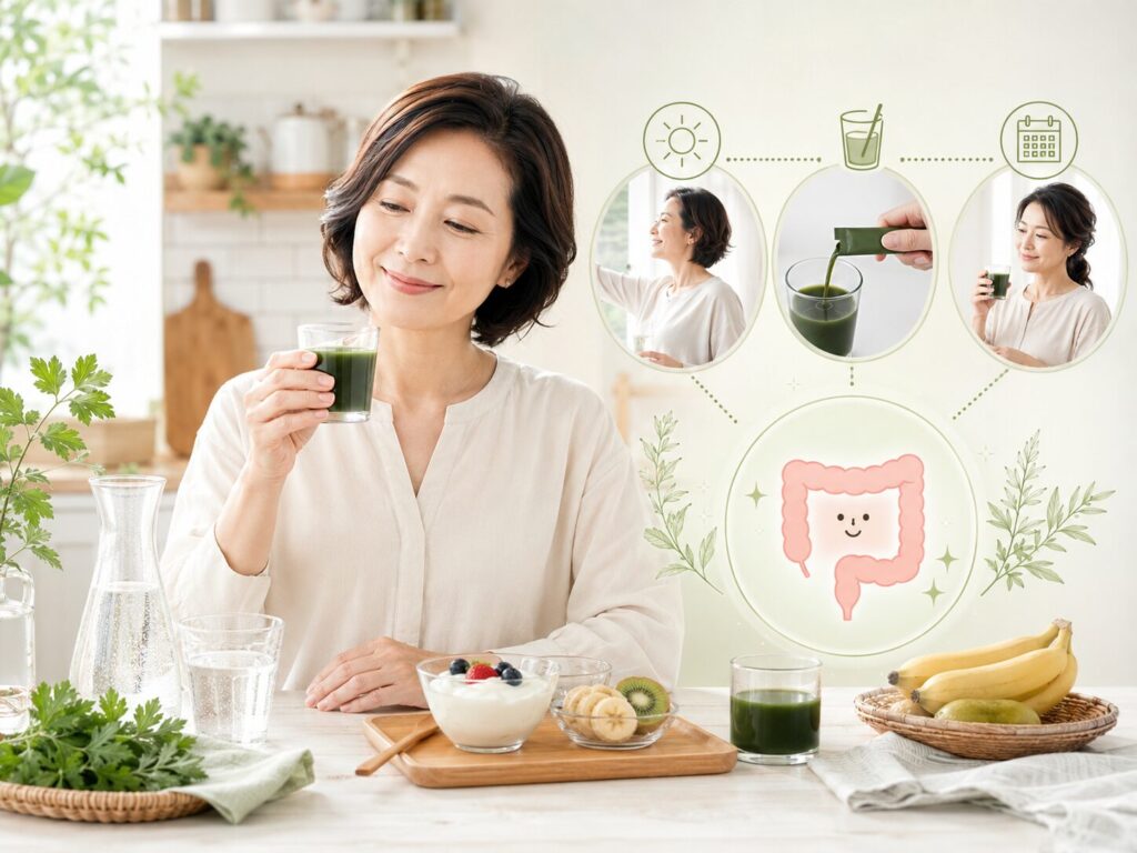 よもぎ酵素ドリンクは腸活習慣に取り入れやすい