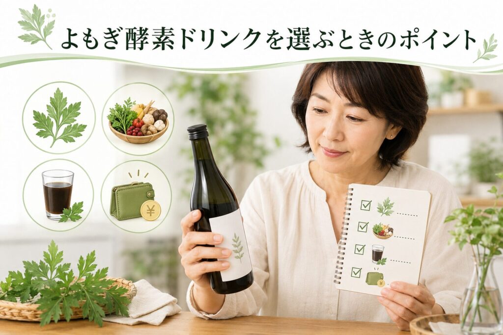 よもぎ酵素ドリンクを選ぶときのポイント