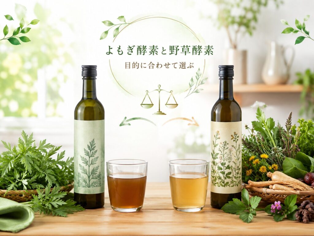 よもぎ酵素と野草酵素は目的に合わせて選ぶ