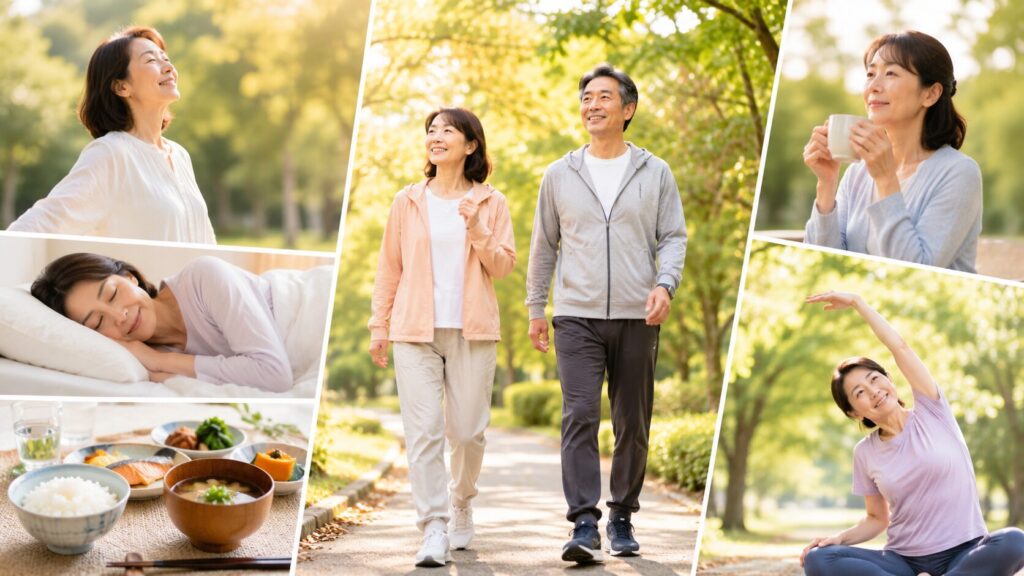 中高年の自律神経が乱れる原因とは?疲れやすい・眠れないを整える5つの習慣 14 酵素のちから 自律神経の乱れは生活習慣の見直しが大切