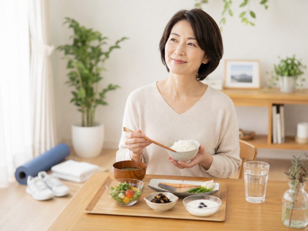 補酵素とは?酵素との違い・種類とビタミンとの関係をわかりやすく解説 10 酵素のちから 補酵素の働きを支える生活習慣を意識する40代女性