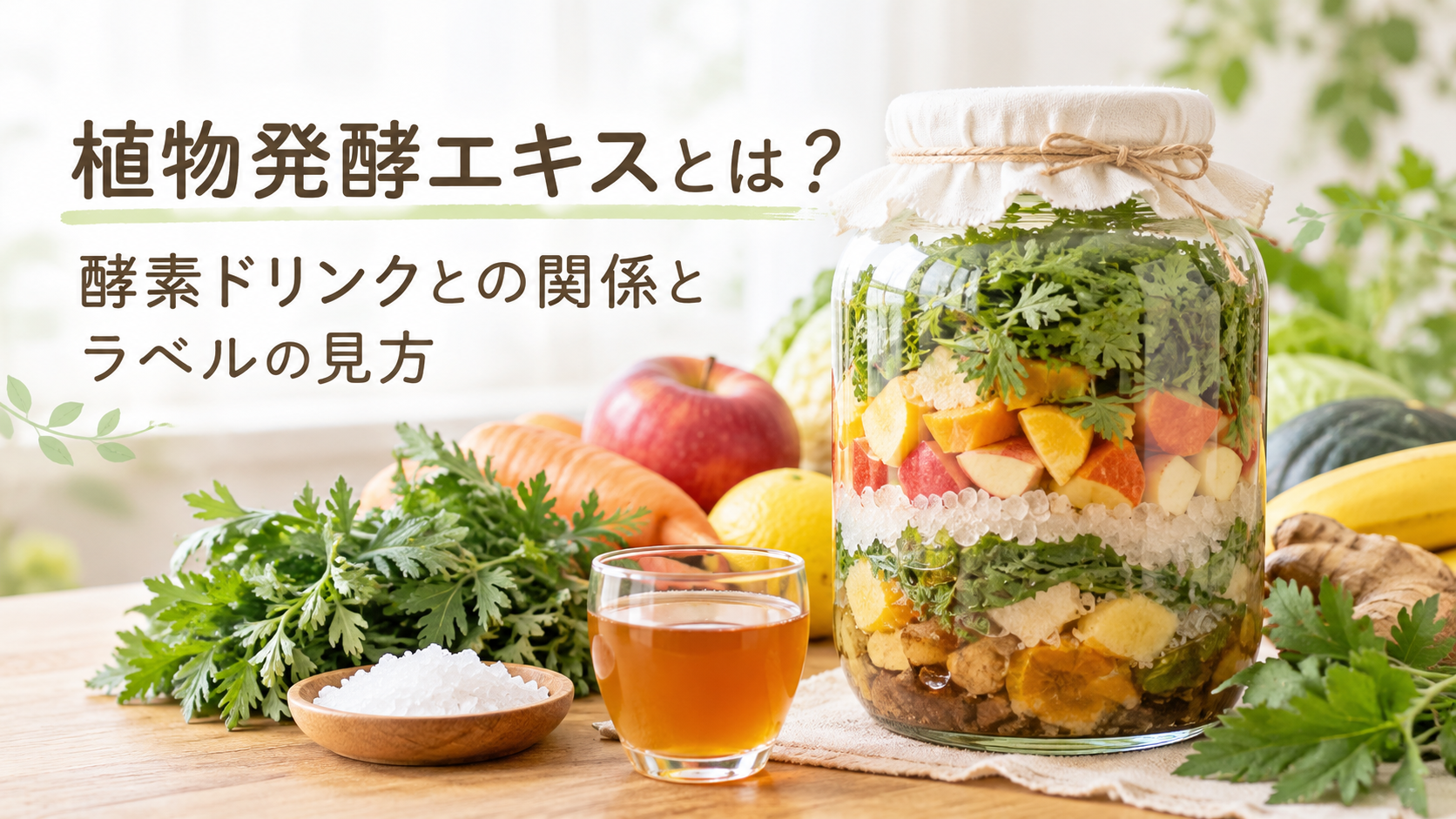 植物発酵エキスとは？酵素ドリンクとの関係とラベルの見方